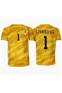 Fotbalové Dres Chorvatsko Dominik Livakovic #1 Brankářské Domácí Oblečení ME 2024 Krátký Rukáv